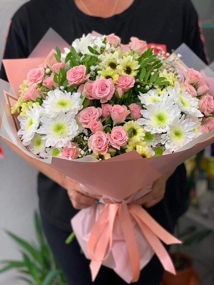 Букет цветов из: Розы и Хризантемы в Мишкино