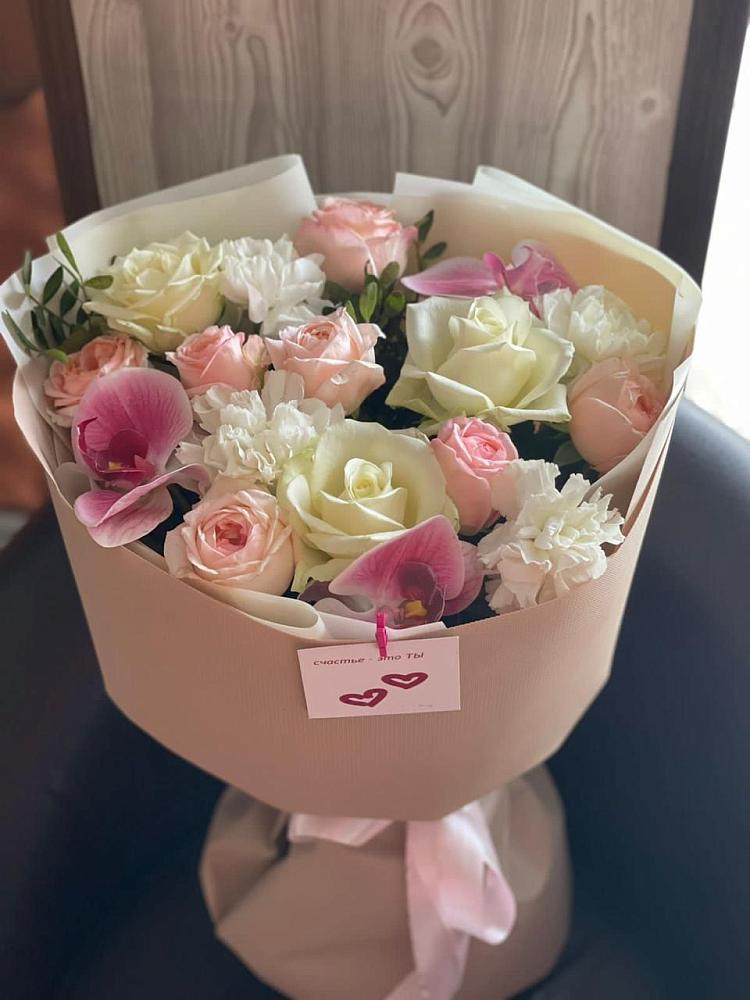 Букет цветов из: Орхидеи, Розы и Гвоздики в Мишкино