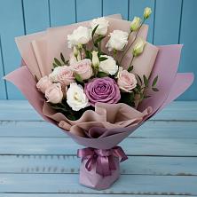 Букет цветов из:  Розы и Лизиантусы в Мишкино
