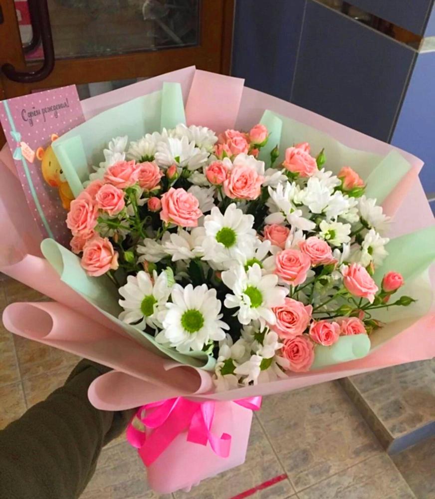 Букет цветов из: Розы и Хризантемы в Мишкино