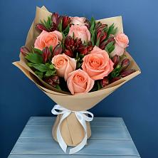 Букет цветов из:  Розы и Альстромерии в Мишкино
