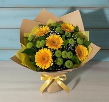 Букет цветов из:  Герберы и Хризантемы в Мишкино