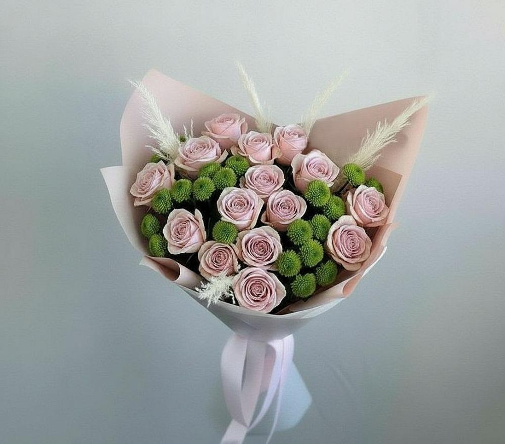 Букет цветов из: Розы и Хризантемы в Мишкино