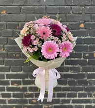 Букет цветов из:  Герберы и Хризантемы в Мишкино