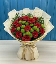 Букет цветов из:  Розы и Хризантемы #REPLACE_PRED# Мишкино