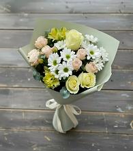 Букет цветов из:  Альстромерии, Розы и Хризантемы #REPLACE_PRED# Мишкино