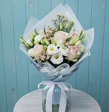 Букет цветов из:  Розы и Лизиантусы в Мишкино