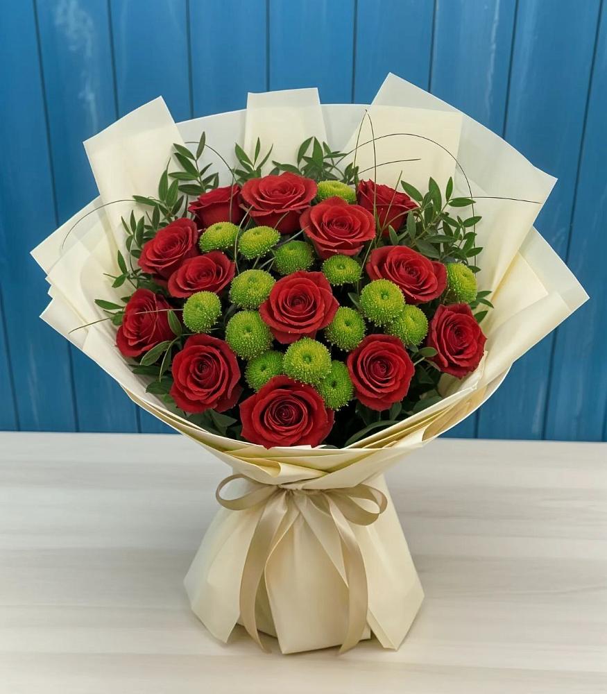 Букет цветов из: Розы и Хризантемы в Мишкино