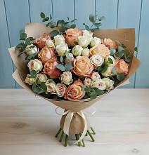 Букет цветов из:  Альстромерии и Розы в Мишкино