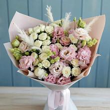 Букет цветов из:  Альстромерии и Розы в Мишкино